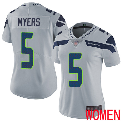 Seattle Seahawks Limited Grey Women Jason Myers Alternate Jersey NFL Football #5 Vapor Untouchable